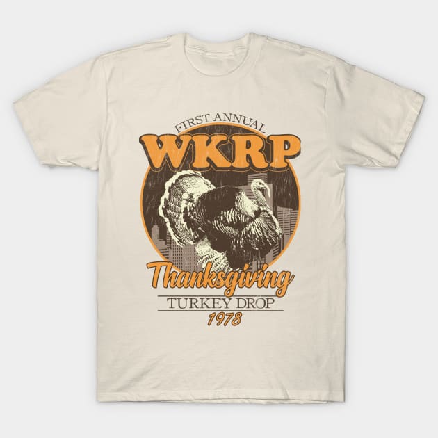 WKRP Turkey Drop 1978 T-Shirt by Gembel Ceria